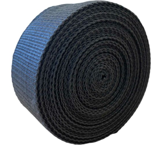 Ременная лента КИТ ширина 40мм, длина 50м, черная STROP40
