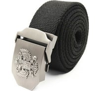 Ремень Следопыт Герб, 1400x36 мм, текстиль, черный PF-BE-03