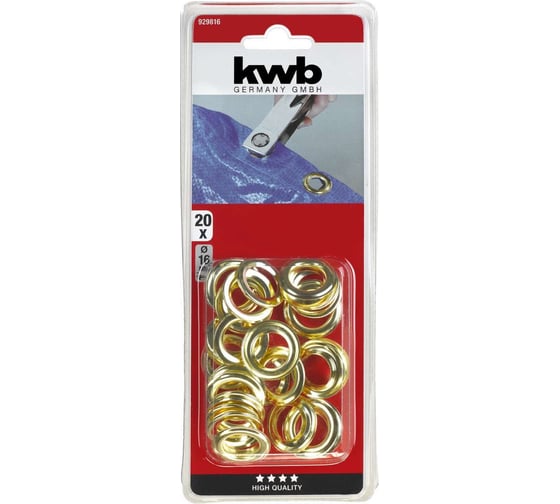 Люверсы KWB 16 мм 20 шт 9298-16