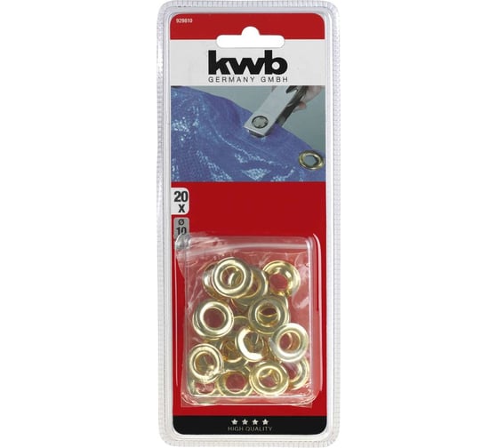 Люверсы KWB 10 мм 20 шт 9298-10
