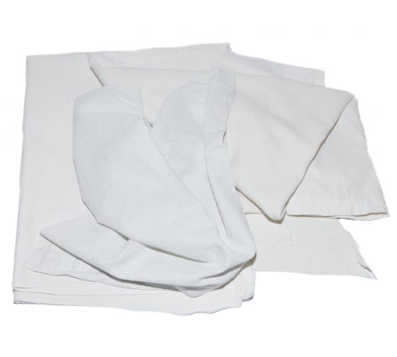Ветошь белый хлопок/сороченные ткани 10 кг Алькор АЛ-00001288 1