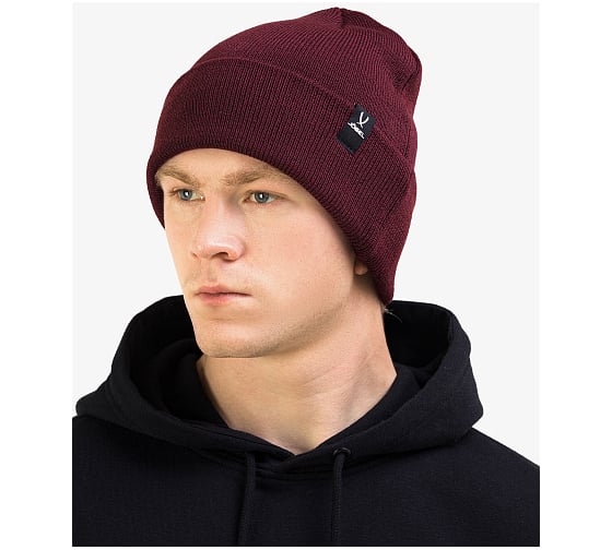 Шапка Jögel ESSENTIAL PerFormDRY High Beanie AW21, бордовый УТ-00020294