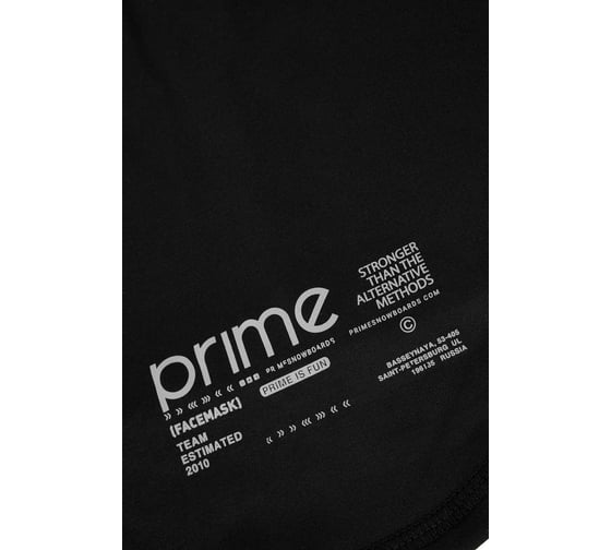 Балаклава PRIME fun-f1 black, размер one size, черная 4665308790815