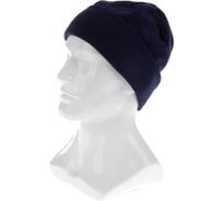 Шапка с отворотом из флиса для взрослых СИБРТЕХ размер 56-57, синяя 68823