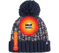 Женские термошапки Heat Holders EIDDA с отворотом и помпоном, dusky blue BSHH792OSBLU