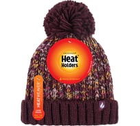 Женские термошапки Heat Holders EIDDA с отворотом и помпоном, wine BSHH793OSWNE
