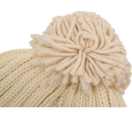 Женские термошапки Heat Holders ARDEN с отворотом и помпоном, cream BSHH764OSCRM