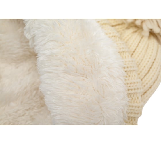 Женские термошапки Heat Holders ARDEN с отворотом и помпоном, cream BSHH764OSCRM