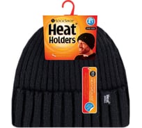 Мужские термошапки Heat Holders LAWSON с отворотом, black BSHH811OSBLK