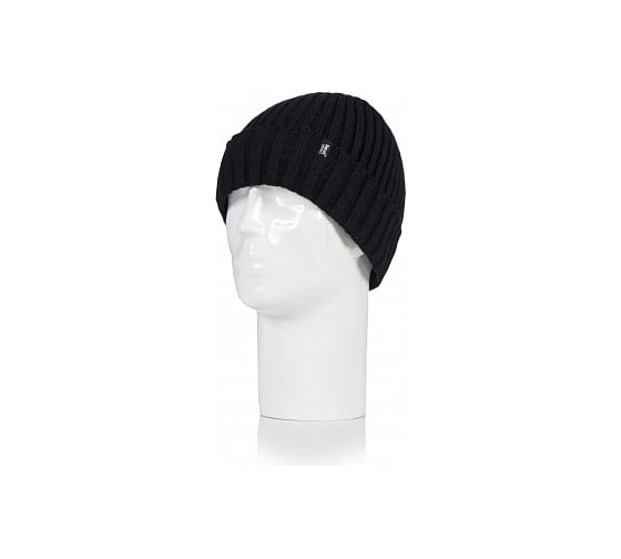 Мужские термошапки Heat Holders LAWSON с отворотом, black BSHH811OSBLK
