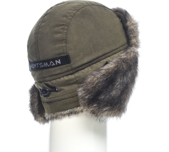 Зимняя шапка-ушанка Huntsman Yukon Ice ткань Finlandia, цвет Хаки, НФ-000002602/58-60
