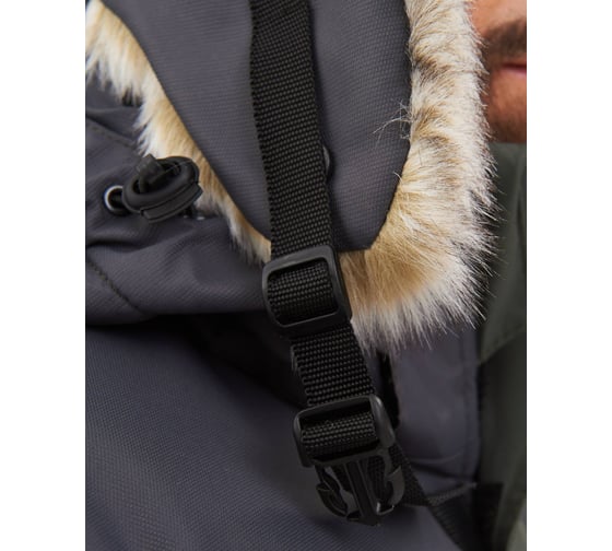 Зимняя шапка-ушанка Huntsman Канада ткань Оксланд, цвет Хаки/Графит НФ-000002606/58-60