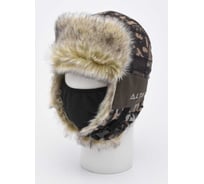 Зимняя шапка-ушанка Huntsman Альтаир с маской, ткань Alova, цвет КМФ 005 переплетение хаки НФ-000004626/58-60