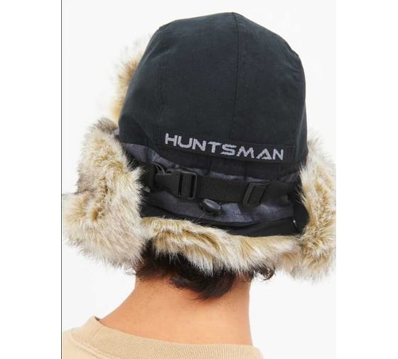 Зимняя шапка-ушанка Huntsman Канада ткань Finlandia, цвет Серый/Черный, НФ-000005065/56-58