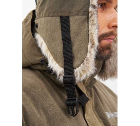 Зимняя шапка-ушанка Huntsman Канада ткань Finlandia, цвет Хаки, НФ-000002603/56-58