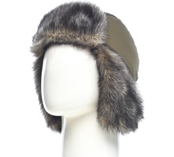 Зимняя шапка-ушанка Huntsman Yukon Ice ткань Breathable, цвет Хаки, НФ-000002599/56-58