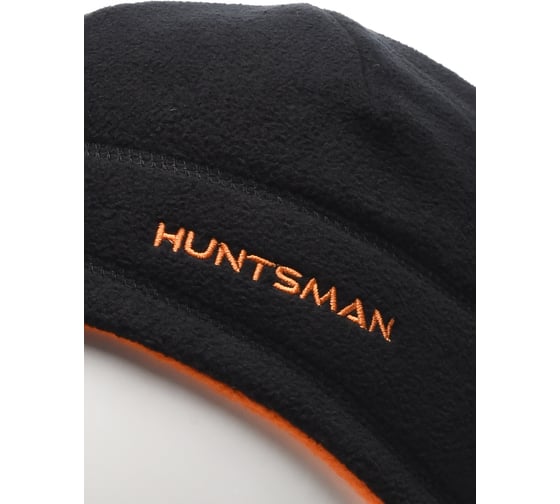Двухсторонняя шапка Huntsman ткань Флис, цвет Черный/Оранжевый, НФ-000005101/58