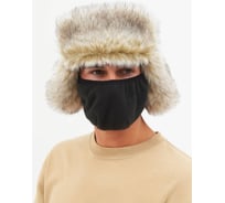 Зимняя шапка-ушанка Huntsman Горка-Люкс ткань Исландия, цвет Серый, НФ-000005098/56-58