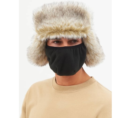 Зимняя шапка-ушанка Huntsman Горка-Люкс ткань Исландия, цвет Серый, НФ-000005098/56-58