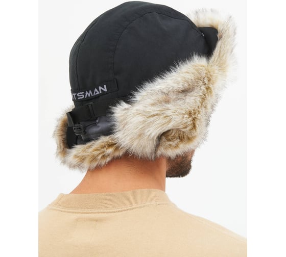 Зимняя шапка-ушанка Huntsman Горка-Люкс ткань Исландия, цвет Серый, НФ-000005098/56-58