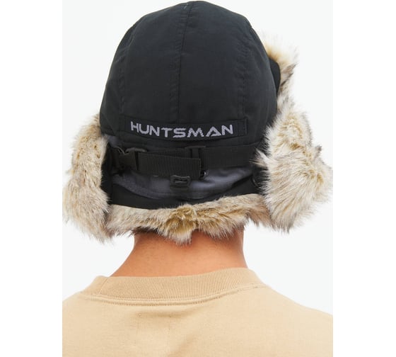 Зимняя шапка-ушанка Huntsman Горка-Люкс ткань Исландия, цвет Серый, НФ-000005098/56-58
