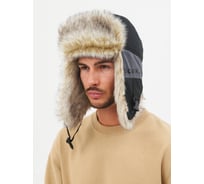 Зимняя шапка-ушанка Huntsman Горка-Люкс ткань Исландия, цвет Серый, НФ-000005099/58-60