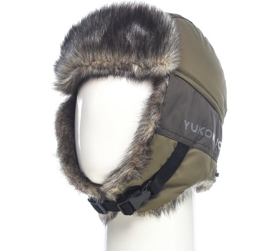Зимняя шапка-ушанка Huntsman Yukon Ice ткань Breathable, цвет Хаки, НФ-000002600/58-60