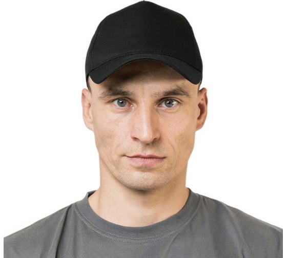 Бейсболка рабочая РОБАМАГ ПРОМО 100 коттон , черный, 4609982371151