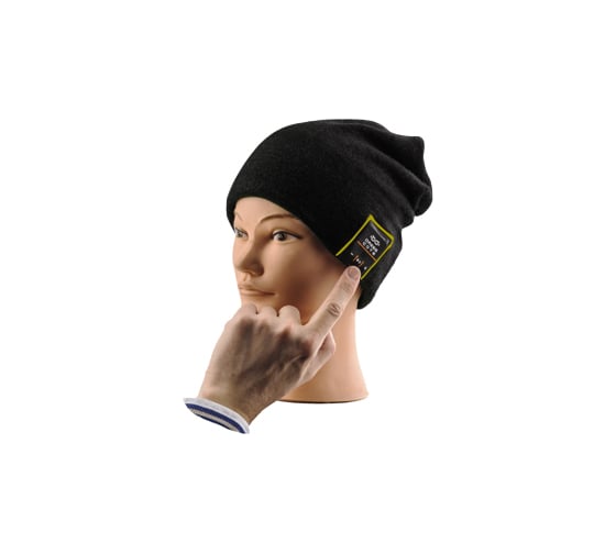Шапка с беспроводными Bluetooth наушниками Dress Cote HATSONIC, модель 1,  черная 1-8-019