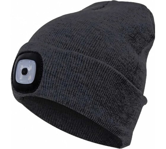 Шапка с фонарем КОСМОС черная KOCHat_black 1