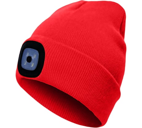 Шапка с фонарём КОСМОС красная KOCHat_red