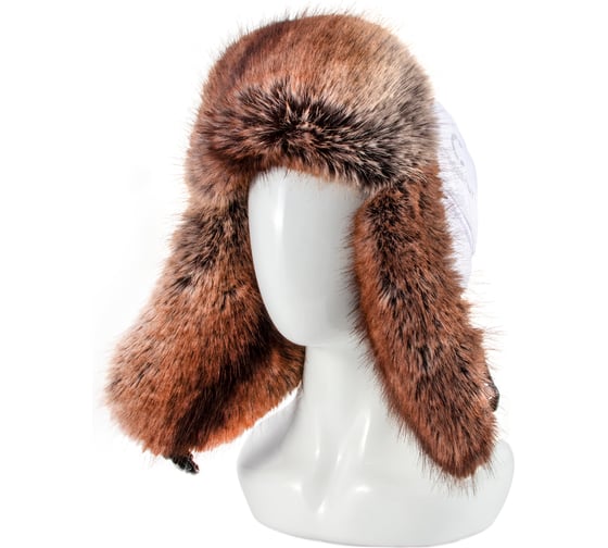 Шапка-ушанка Следопыт MAVERICK, плащевая ткань, соболь, белый, р-р XL/30 PF-CAP43 1