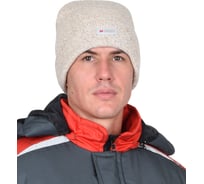 Шапка Сириус трикотажная бежевая Юка с утеплителем Тинсулейт(х12х120) 156561