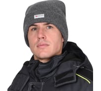 Шапка СИРИУС трикотажная серая Юка с утеплителем Тинсулейт(х12х120) 156562