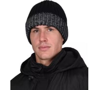 Шапка СИРИУС черная с СВ-элементами СИРИУС Юка, с утеплителем Тинсулейт(х12х60) 156568