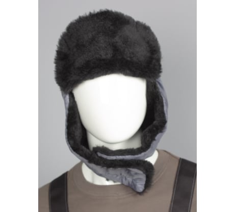 Шапка-ушанка Факел Евро, серая, р.54-56 87482570.001