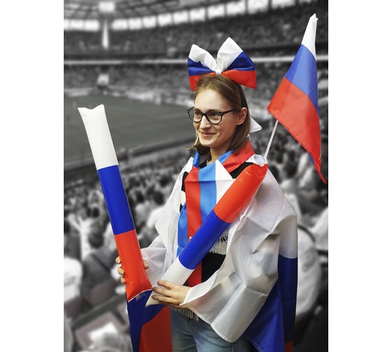 Шарф Магия праздника РОССИЯ 16x140 см, полиэстр СМ127