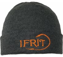 Шапка с отворотом Ifrit Ran двойная вязка, серый меланж Ш-470-3 4630086584246