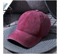 Бейсболка из хлопка с эффектом потертости и металлической застежкой Beroma бордовая, унисекс 07715718