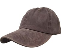 Бейсболка из хлопка с эффектом потертости и металлической застежкой Beroma коричневая, унисекс 07715720