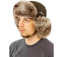 Шапка-ушанка Grayling Nelma NEW таслан, хаки, р. L 4610097031779