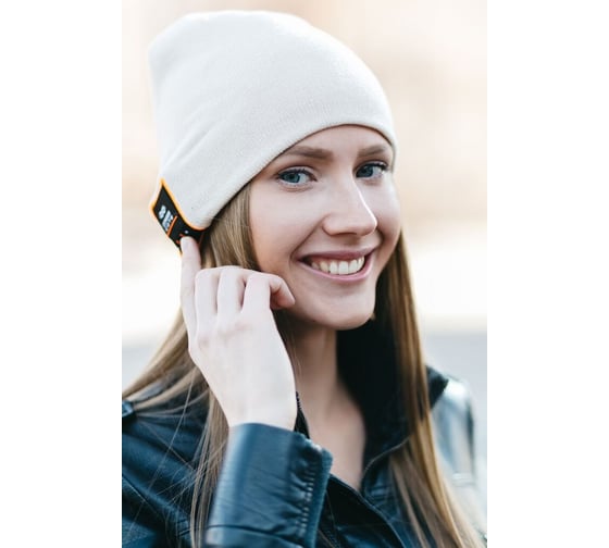 Шапка с беспроводными Bluetooth-наушниками Dress Cote HATSONIC модель 1, бежевая 1-8-002