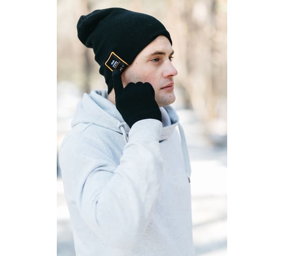 Шапка с беспроводными Bluetooth наушниками Dress Cote HATSONIC модель 2, черная 1-8-003