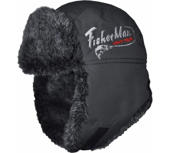 Шапка-ушанка FISHERMAN nova tour Тепор М V2, черная, р. 59 95863-901-59