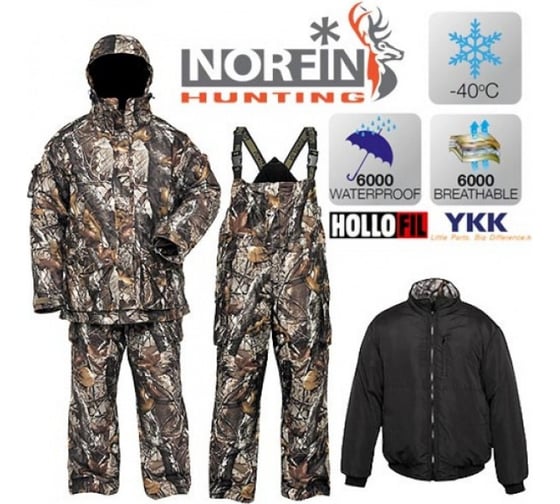 Зимний костюм NORFIN Hunting NORTH STAIDNESS 06 р.XXXL 718006-XXXL