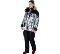 Женский зимний костюм HUNTSMAN Карелия Белый Лес (ветки) Cats eye НФ-00000220/44-46/158-164