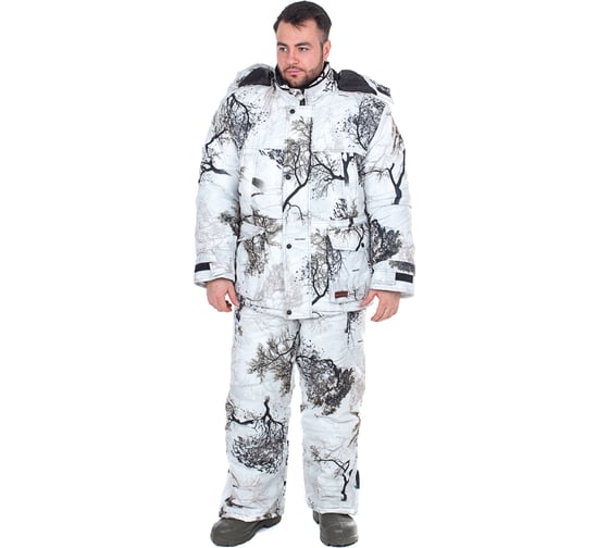 Зимний костюм HUNTSMAN Памир Белый Лес (кусты) Alova, НФ-00000223/56-58/182