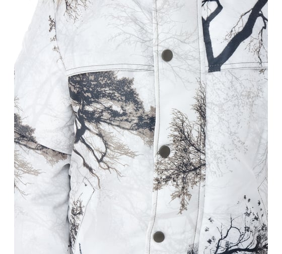 Зимний детский костюм HUNTSMAN Умка Белый Лес (кусты)/Хаки Cats eye, НФ-00000229/40-42/146-152