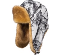 Детская зимняя шапка-ушанка HUNTSMAN Евро Белка Белый лес (кусты) Cats Eye, 52 НФ-00000068/52