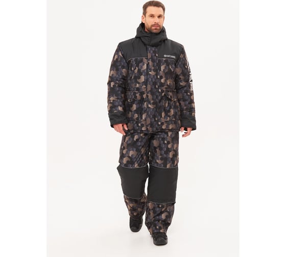 Зимний костюм Huntsman Альтаир, ткань Alova, цвет КМФ 001 (соты хаки), НФ-000004856/44-46/182-188